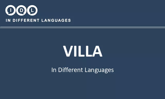 Villa in Different Languages - Image
