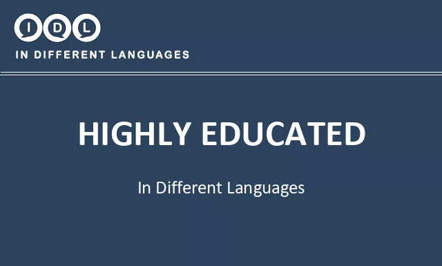 Highly educated in Different Languages - Image