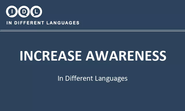 Increase awareness in Different Languages - Image