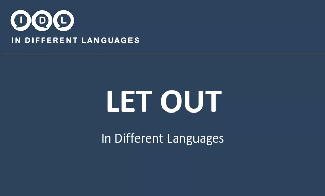 Let out in Different Languages - Image