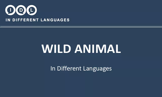 Wild animal in Different Languages - Image