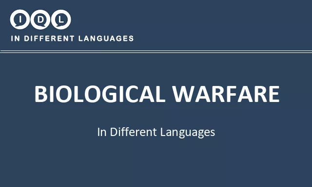 Biological warfare in Different Languages - Image