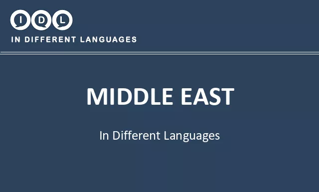 Middle east in Different Languages - Image