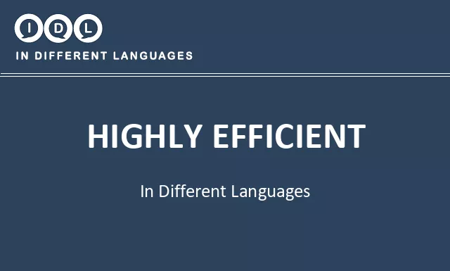 Highly efficient in Different Languages - Image