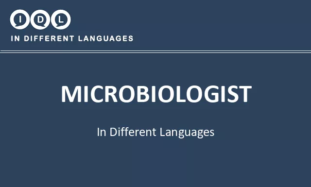 Microbiologist in Different Languages - Image