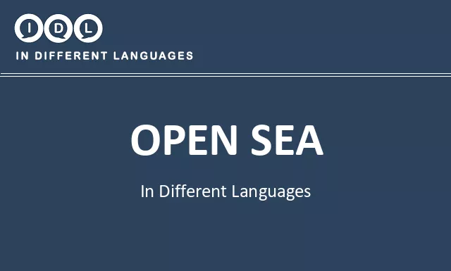 Open sea in Different Languages - Image