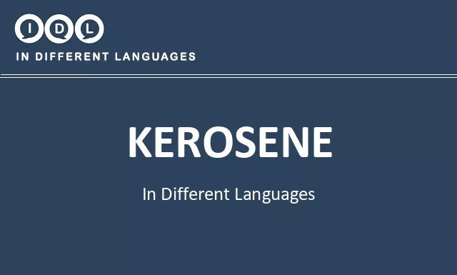Kerosene in Different Languages - Image