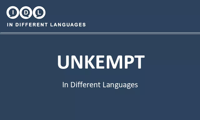 Unkempt in Different Languages - Image