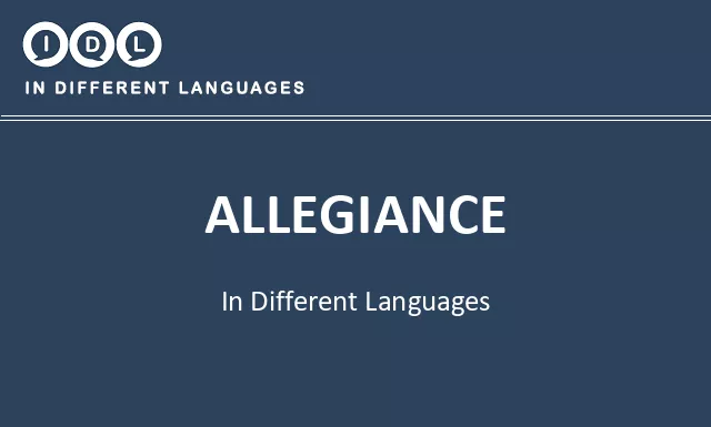 Allegiance in Different Languages - Image