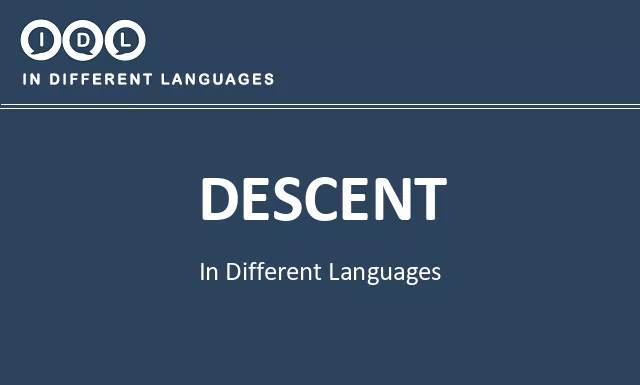 Descent in Different Languages - Image