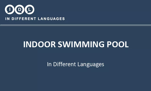 Indoor swimming pool in Different Languages - Image