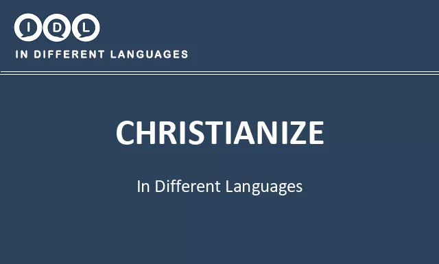 Christianize in Different Languages - Image