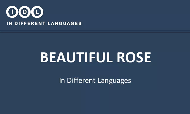 How to Say Rose in Different Languages