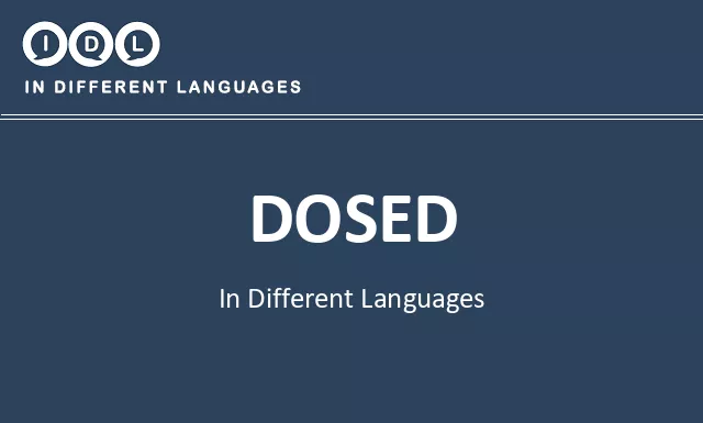 Dosed in Different Languages - Image