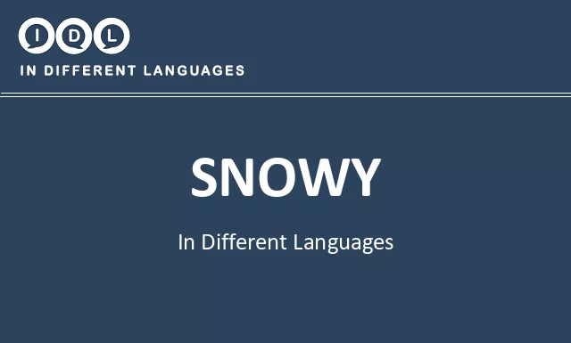 Snowy in Different Languages - Image