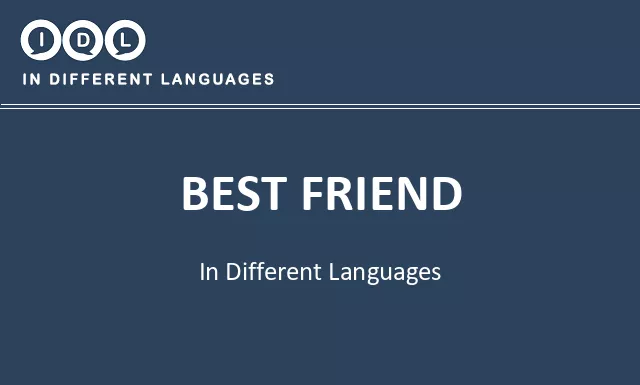 Best friend in Different Languages - Image