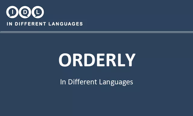 Orderly in Different Languages - Image