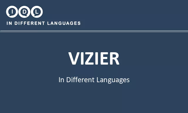 Vizier in Different Languages - Image
