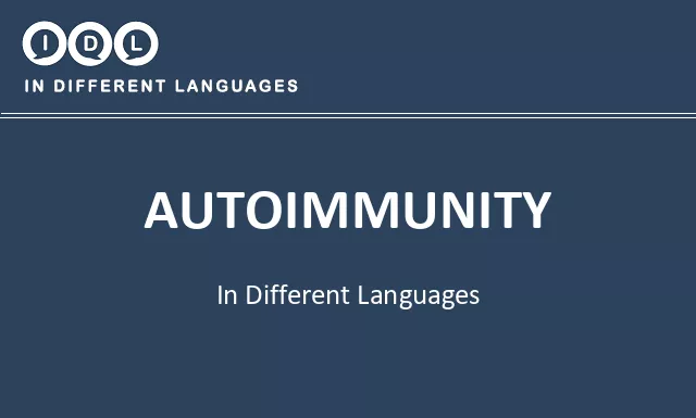 Autoimmunity in Different Languages - Image